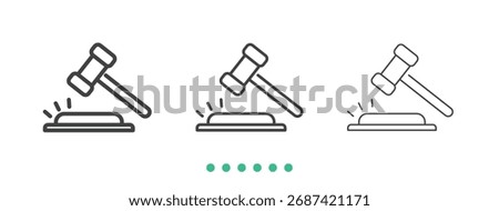 Law icon. Thin line icon vector