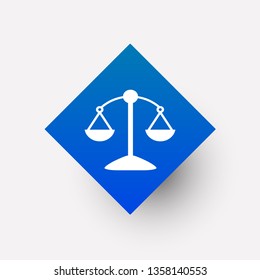 law icon in trendy flat style isolated on background. 