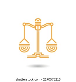 Law Icon in trendy flat style isolated on white background. Judge Gavel symbol for your web site design, logo, app, UI. Vector illustration, EPS10.