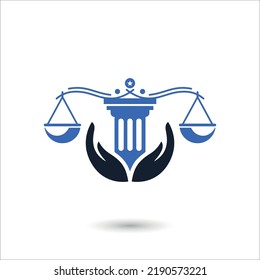 Law Icon in trendy flat style isolated on white background. Judge Gavel symbol for your web site design, logo, app, UI. Vector illustration, EPS10.