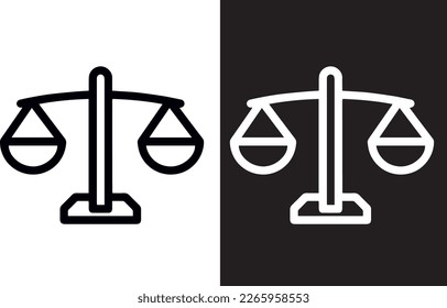 Law Icon vector design black and white