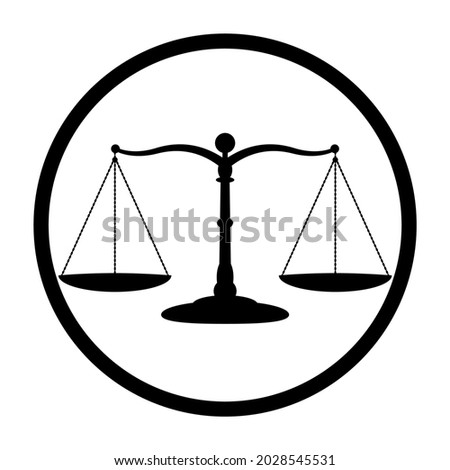 Law icon, vector illustration. Flat design.