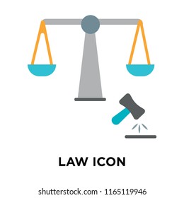 Law icon vector isolated on white background, Law transparent sign