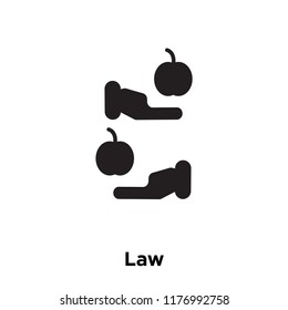 Law icon vector isolated on white background, logo concept of Law sign on transparent background, filled black symbol
