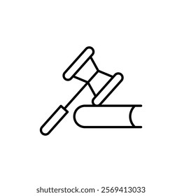 Law icon Vector logo outline