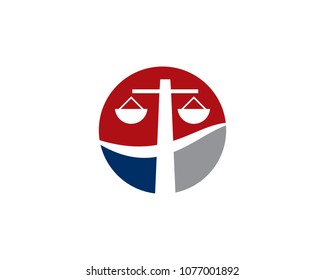 Law Icon Vector Logo Template Illustration Design