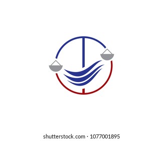 Law Icon Vector Logo Template Illustration Design