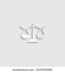 law icon vector scale  icon 
