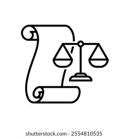 law icon vector scale  law protection sign 