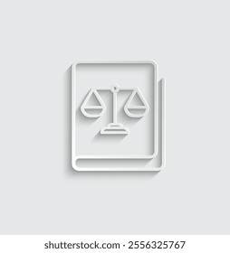 law icon vector scale  law protection sign 