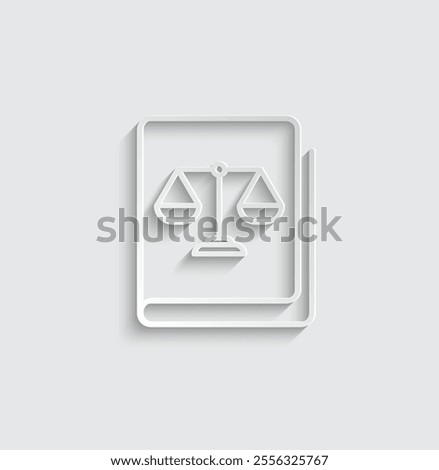 law icon vector scale  law protection sign 