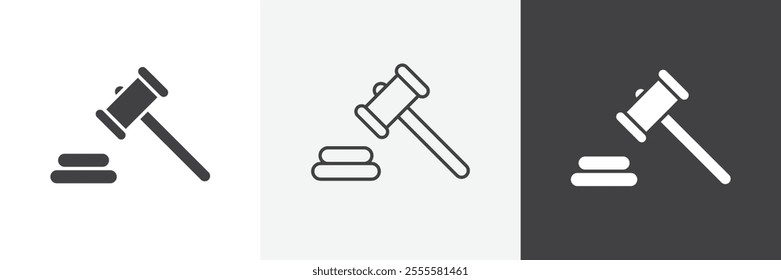 Law icon vector set for ui designs