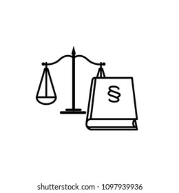 law icon vector template 