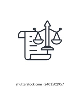 Icono de ley. vector.Curso editable.Signo de estilo lineal para uso de diseño web,logotipo.Ilustración de símbolo.
