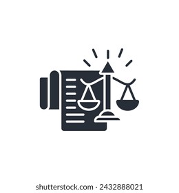 Icono de ley. vector.Trazo editable.signo de estilo lineal para el uso de diseño web,logo.Ilustración de símbolo.