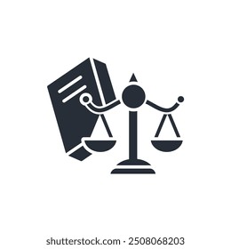 icono de ley. Vector. Trazo editable. signo de estilo lineal para uso Diseño web, logotipo. Ilustración de símbolo.