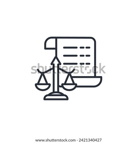 Law icon. vector.Editable stroke.linear style sign for use web design,logo.Symbol illustration.