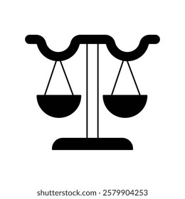 Law icon with white background vector stock illustration