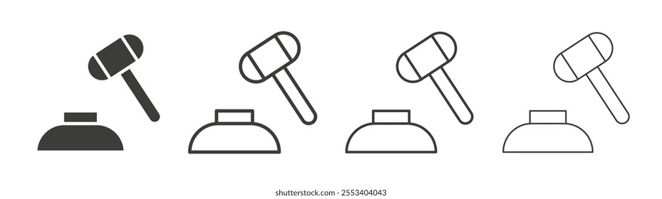 Law icons collection. vector set in black color