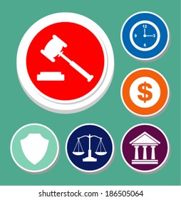 Law Icons Set 