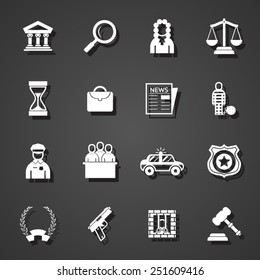 law icons set