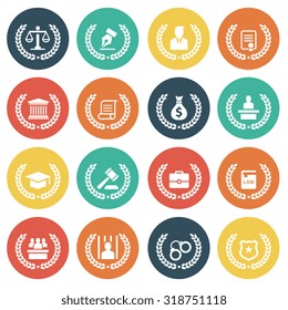 law icons set