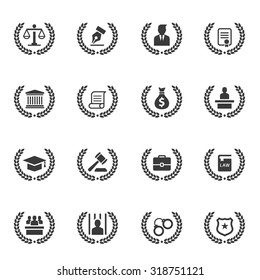 law icons set