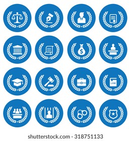 law icons set