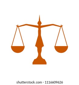 Law icons.Dark orange.Scales icons.Web and mobile