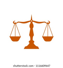 Law icons.Dark orange.Scales icons.Web and mobile