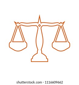 Law icons.Dark orange.Scales icons.Web and mobile