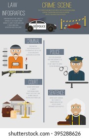 Law infographic vector icon concept design