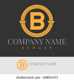 Law initial Letter B Logo Design
