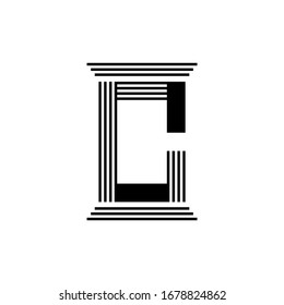 Law initial Letter C Logo Design