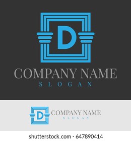 law initial Letter D Logo design
