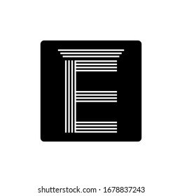 Law initial Letter E Logo Design