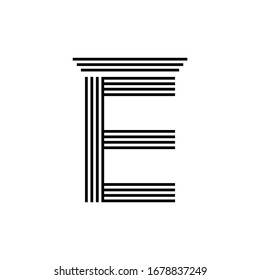 Law initial Letter E Logo Design