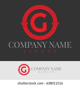 Law initial Letter G Logo Design