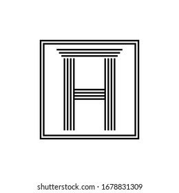 Law initial Letter H Logo Design