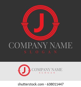 Law initial Letter J Logo Design