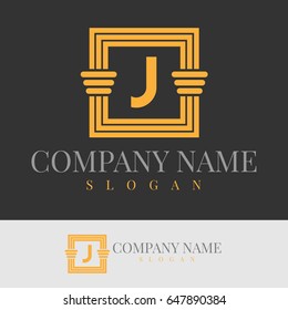 law initial Letter J Logo design