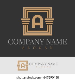 law initial Letter A Logo design