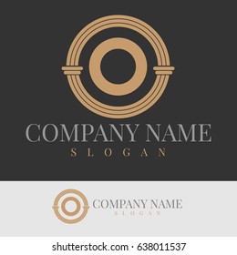 Law initial Letter O Logo Design