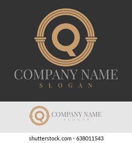 Law initial Letter Q Logo Design