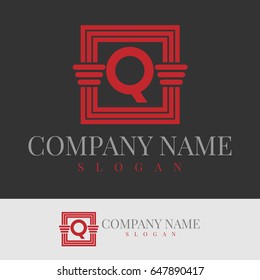law initial Letter Q Logo design