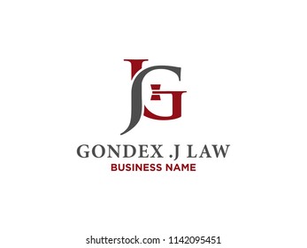 law initials J G Logo design inspiration