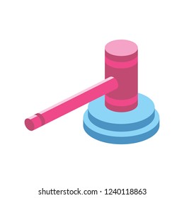 Law isometric 3d icon. Creative idea illustration.