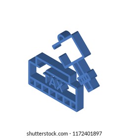 Law isometric left top view 3D icon