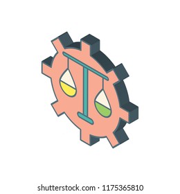 Law isometric left top view 3D icon