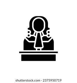Jurist mit ausgefülltem Symbol Vektorgrafik